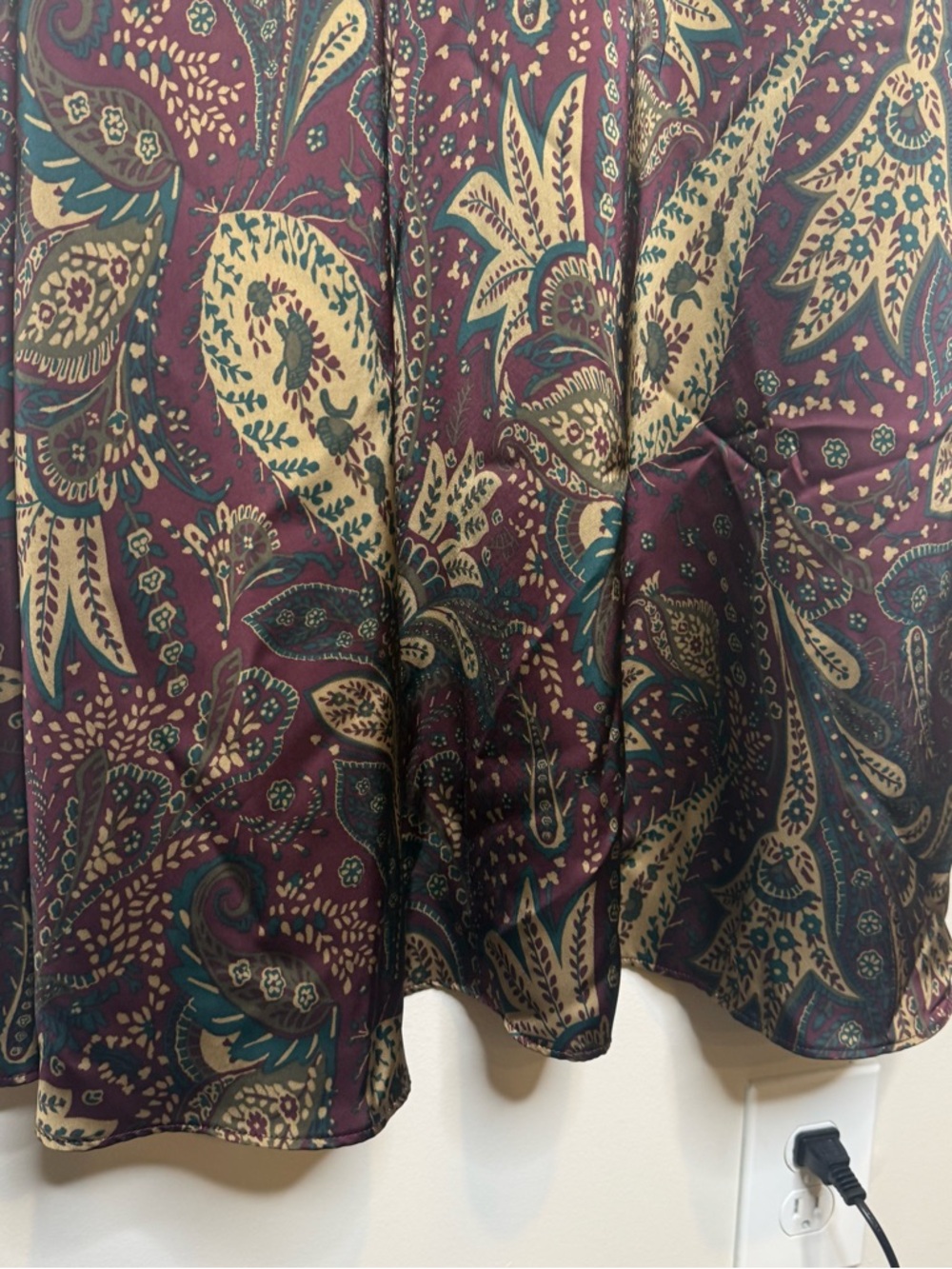 Lauren Ralph Lauren Paisley Charmeuse Midi Dres - Picture 6 of 14